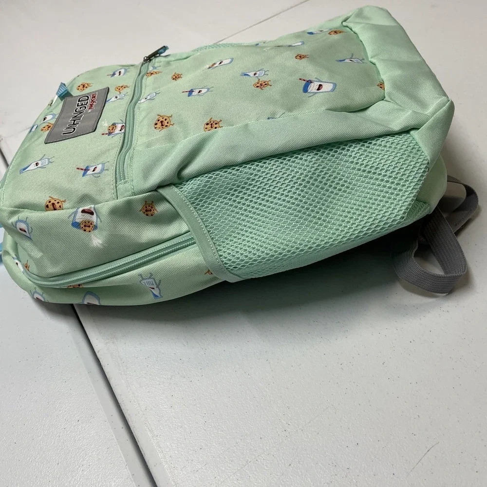 Jansport Unhinged Backpack Green‎ Cookies & Milk Tasker M/L Adjustable School